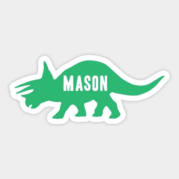 Mason Dinosaur - Triceratops Sticker by Kyle O'Briant